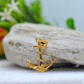Gold Plated Master Gold Anchor Pendant For Women. 