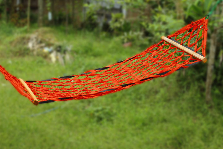 Hammock, Wooden Stick to Prevent Tipping, Hanging Bed