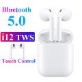 i12 TWS Wireless Bluetooth Earphones with Touch Control Headset. 