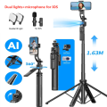 FGCLSY 5 in 1 Selfie Tripod Gimbal Stabilizer for Cell Phone 360°Auto-Rotation AI Tracking Quadrapod And Remote Control. 