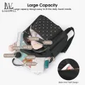 LouisWill Backpack Women Shoulder Bag Waterproof Nylon Backpack Large Capacity Backpack Lightweight Laptop Backpack Casual Zipper Packs With Rivets Decoration Rhombic Lattice Design for Girls Teens Women’ Fashion. 