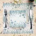 20pcs/pac Minimalist Printed Napkins Paper Ink Blue Patterned Dining Table Napkins Elegant Ancient Style Mouth Wiping Cloth. 