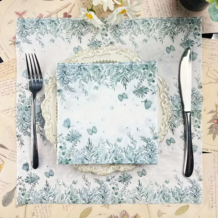 20pcs/pac%20Minimalist%20Printed%20Napkins%20Paper%20Ink%20Blue%20Patterned%20Dining%20Table%20Napkins%20Elegant%20Ancient%20Style%20Mouth%20Wiping%20Cloth%20-%20Image%206