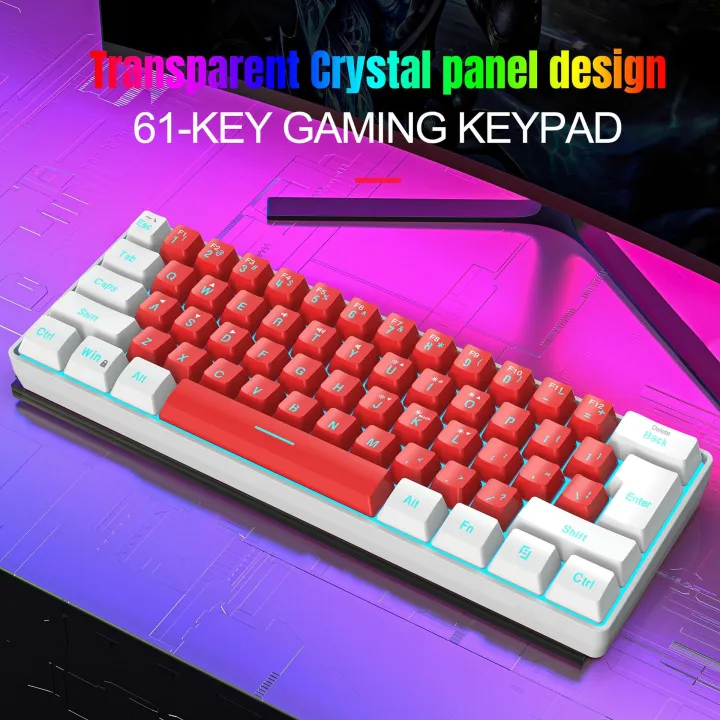 HXSJ%2061%20Key%20Thin%20Film%20Keyboard%20With%20White%20And%20Red%20Design%20Mini%20Game%20Keyboard%20Simple%20Mechanical%20Feels%20-%20Image%206