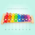 Wooden 8-tone Hand Knock Piano Toy For Children, Early Education Musical Instrument For Toddlers. 