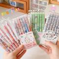 Panda Online 6PCS Cartoon 0.5mm Gel Ink Pen Exam Pens Diary Journal Pressing Pens Black Ink. 