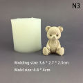 3D Cartoon Bear Silicone Molds Little Bee Honey Bucket Honeycomb Cake Mould Pastoral Style Fondant Chocolate Cake Decoration Huiye. 