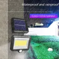 Auoyo 100 LED Solar Powered PIR Motion Sensor Solar Light Waterproof Outdoor Garden Security Wall Lamp Light. 