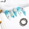 Monja 27Pcs Nail Art Cat Eye Cube Magnet 12Pcs Round Magnet Beads Multi-function Gel Polish Disassemble Magnets Manicure Tools. 