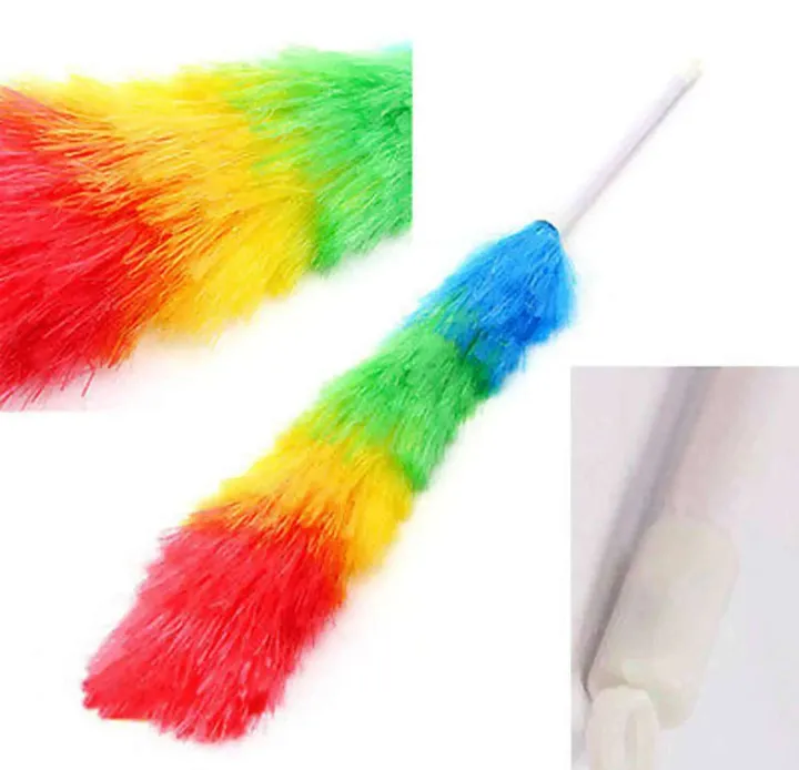 colorful Duster Dust Cleaner Handle Feather Static Anti Magic Household ...