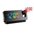 LED Display Mirror Projection Clock Projection Feature Adjustable Brightness LED Display Clock Plastic Digital. 