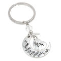 Ring Hanging Jewelry Gift Mom Dad Cute Heart Keychain Pendant Keyring Backpack Car Key. 