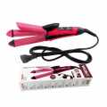 2 in 1 Hair Straightener & Curler Set - Professional 2 in 1 Hair Tool Smoothing Straightening Curling Flat Iron For Hair. 