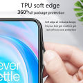Linman Biruiqu For Oneplus Nord CE 2 Lite 5G Shockproof Starry CLuxury olorful Tempered Glass Back Soft Silicone Edge Case Cover. 