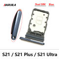 New For Samsung S21 S20 Plus Ultra Fe Dual SIM Card Slot SD Card Tray Holder Adapter Replacement Spare Parts. 