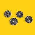 Hair science enthusiast teacher element periodic table atom Pi (π) meta science enamel pin symbol brooch geek jewelry gift batch. 