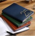 2025 Edition Planner High Quality PU Cover One Page Per Day Notebook A5 Size 365 Days Agenda for Work Office Professional. 