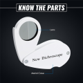 Foldable Design Pocket-Size Dichroscope for Gem Diffraction Spectroscope 21mm Lens White Light Clear Lens for Gem Tools. 