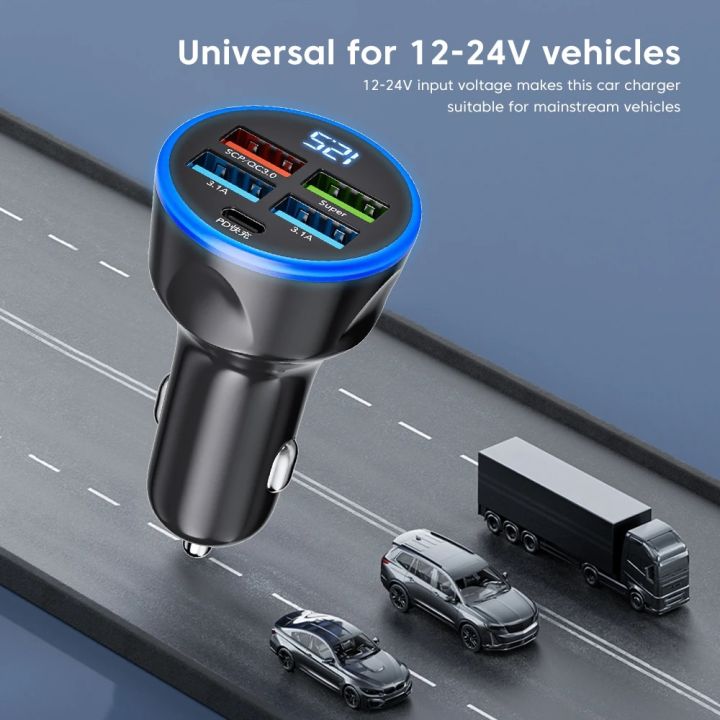 Udry%20250W%20Car%20Charger%205Ports%20Super%20Fast%20Charging%20Adapter%20Quick%20Charge%203.0%20For%20iPhone%2012%2013%20Xiaomi%20Note%20Samsung%20Huawei%20In%20Car%20-%20Image%205