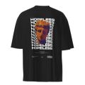 Oversized Printed Graphic Crew Neck t shirt for men - Black. 