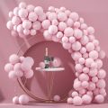 Pastel Pink Balloons Arch Garland Arch Kit Rose Gold Confetti and  Chrome Gold Balloons Garland Arch-Love Foil Balloon with 100 pcs Glue Dots and 16Ft Balloon Strip 100 Pcs. 