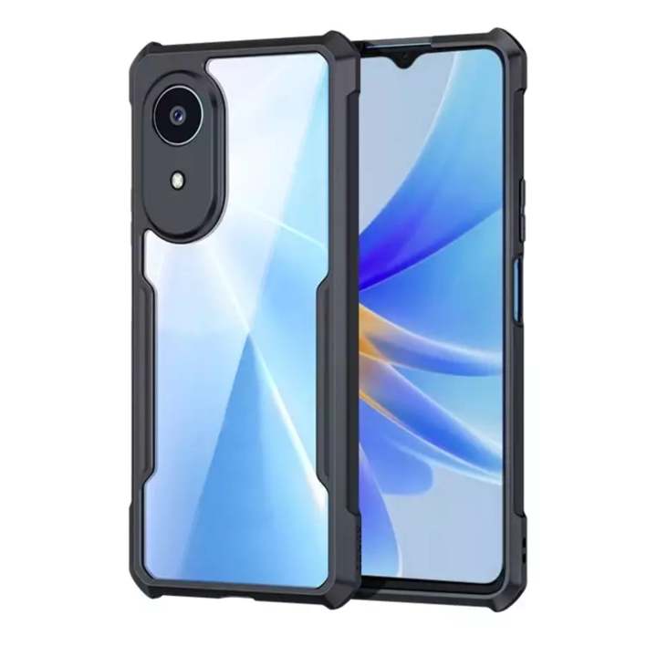 OPPO A17K ipaky case Soft Silicone TPU Back Cover Premium Semi Transparent Shockproof Bumper Case with Hardy Edges Extra Alloy Outer Protection New Luxury Design Protective Mobile Phone Case for OPPO A17K