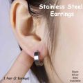 Girls and Boys Stainless Steel Hoops Earrings /Men and Women Small 12mm Earrings. 