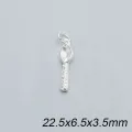 MEETSOFT 999 Sterling Silver Baby Spoon Letter Charms Special of DIY Handmade Making Finding Jewelry Compontens Accessory. 
