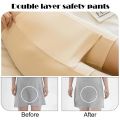 Women Ice Silk High Waist Safety Pants /Double Layer Seamless Thin Sliming Fit Safety Short Pants/Wome Summer Shorts Double Layer Seamless Skirt Shorts. 