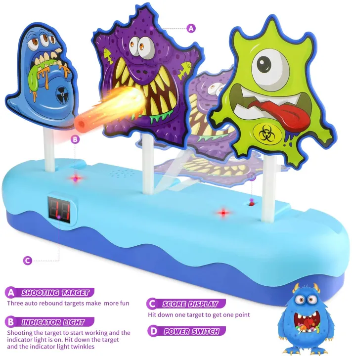Monster%20Electronic%20Shooting%20Target%20Game%20Toy%20Set%20with%202%20Guns%20&%2030%20Soft%20Bullets%20%20Compatible%20with%20Nerf%20Guns%20-%20Image%204