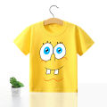 SpongeBob SquarePants Kids Short Sleeve T Shirts Boy Girl Cotton Expression T-shirt Cartoon Clothes Summer Tee Shirt Tops Gifts. 