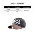 【HUT】 Fashion Trend Embroidered Washed Cotton Baseball Cap Male Panel Pattern Outdoor Sports Sun Caps Hip Hop Hats. 