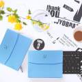 5Pcs Expanding File Folder Smile Pattern Letter A4 Paper Pockets Accordion Document Organizer With Closure. 
