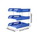 New Three-Layer File Rack Vertical Plastic A4 File Tray Stackable File Storage Rack for Home Office School. 