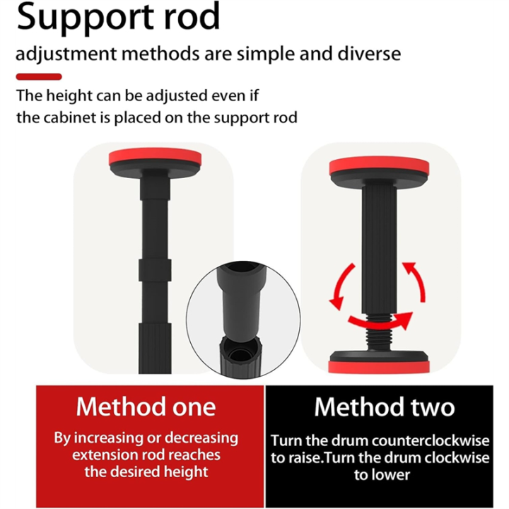Adjustable Telescopic Support Rod 18-44cm, Ceiling Mounted Cabinet ...