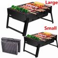 Mini BBQ Grill Portable, Picnic Grill Small Grill Folding Grill Stainless Steel BBQ for Camping BBQ, Barbecue, Party, Family Vacation, Black,Small  BBQ Grill Machine - Black... 