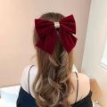 Retro Black Velvet Bow Hairpins for Women Fabric Camellia Flower Hair Clips Headdress Barrette Hairgrip Girls Hair Accessories. 