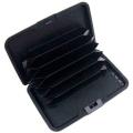 RFID Scan Protected Aluminium Hard Case Security Wallet Bank Credit Card Holder. 