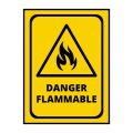 Danger Flammable Sign Board - FOAM BOARD MATERIAL. 