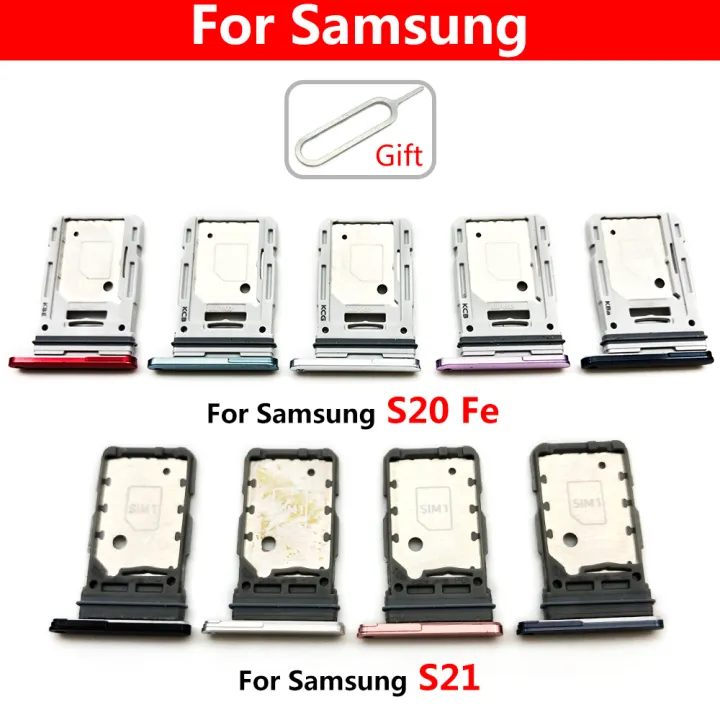 New%20For%20Samsung%20S21%20S20%20Plus%20Ultra%20Fe%20Dual%20SIM%20Card%20Slot%20SD%20Card%20Tray%20Holder%20Adapter%20Replacement%20Spare%20Parts%20-%20Image%202