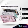 Alcatroz JellyBean AirDock 2 Spring Pink Bluetooth Wireless Rechargeable Keyboard with 12" Tablet Stand. 
