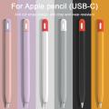 Stylus Pen Case For Apple Pencil 3 USB C Silicone Sensitive Stylus Pen Cover For Apple Pencil Case Anti-loss Cap Case. 