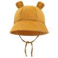 Newborn Baby Hat Summer Muslin Infant Bucket Hats for Girls Boys Cute Printed Fisherman Caps Toddler Kids Panama Sun Cap 3-12 M. 