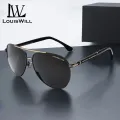 LouisWill Mens Oversized Polarized Shades Sunglasses Outdoor 100% UV Protection Lightweight Eyewear with Free Box. 