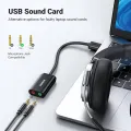 UGREEN 30724 USB Audio Adapter External Stereo Sound Card with 3.5mm Headphone Adapter. 
