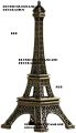 Antique Bronze  Craft Art Statue Home Decoration Metal Buildings Room Desktop Vintage Architecture Model Ornaments Gift ,Paris Eiffel Tower Statue Paris Tower -10cm. 