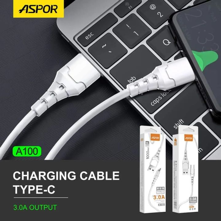 ASPOR%20A100%203A%201M%20Lightning%20Micro%20Type-C%20To%20USB%20Max%202.4A%20Fast%20Charging%20Cable%20For%20iPhone%20And%20Android%20Phones%20-%20Image%202