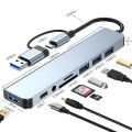 USB 3.0 5/8 Port Hub OTG Adapter 5Gpbs High Speed USB 3.0 2.0 Splitter 3.5 Audio for Xiaomi Macbook Pro Air Computer Accessories. 