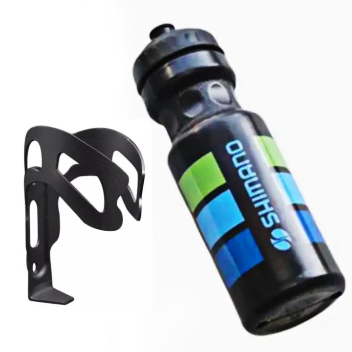 Bicycle Water Bottle Shimano Taiwan 750 ml with Alloy Bottle Cage Rack Holder