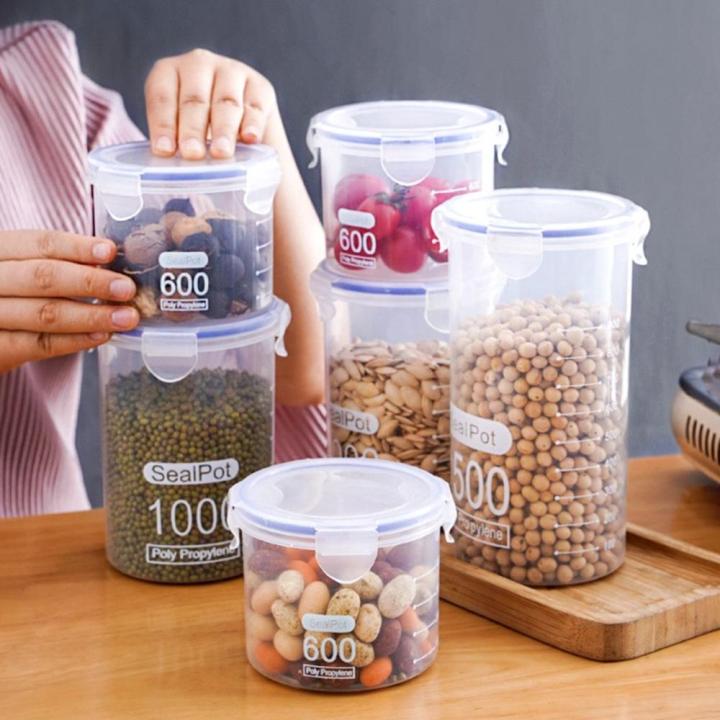 Food-grade%20Sealed%20Jars%20Large%20Capacity%20Transparent%20Plastic%20Sorting%20Grain%20Cans%20Pot%20Kitchen%20Refrigerator%20Preservation%20Storage%20Box%20-%20Image%203